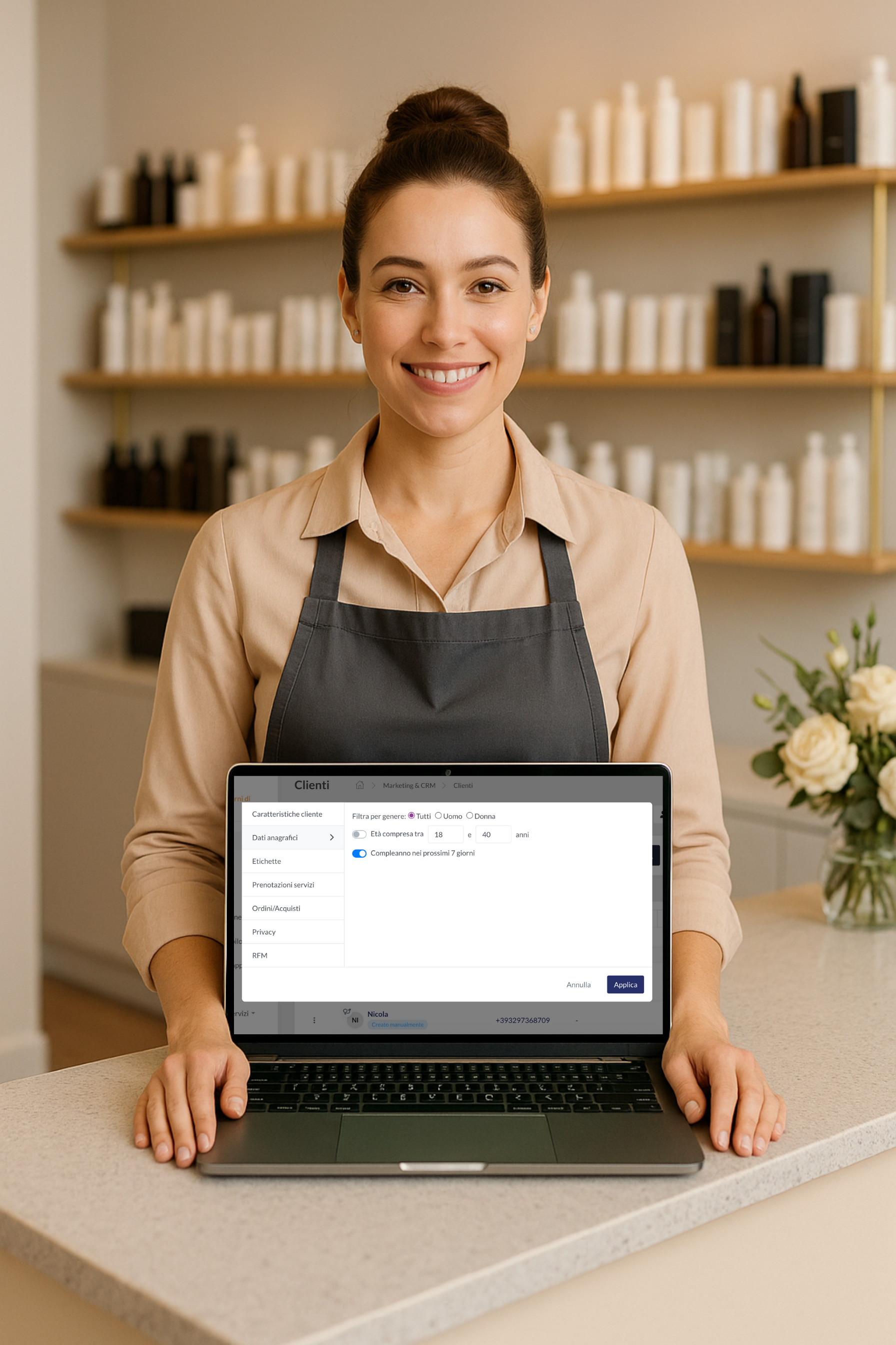 promuovere un centro estetico con whatsapp